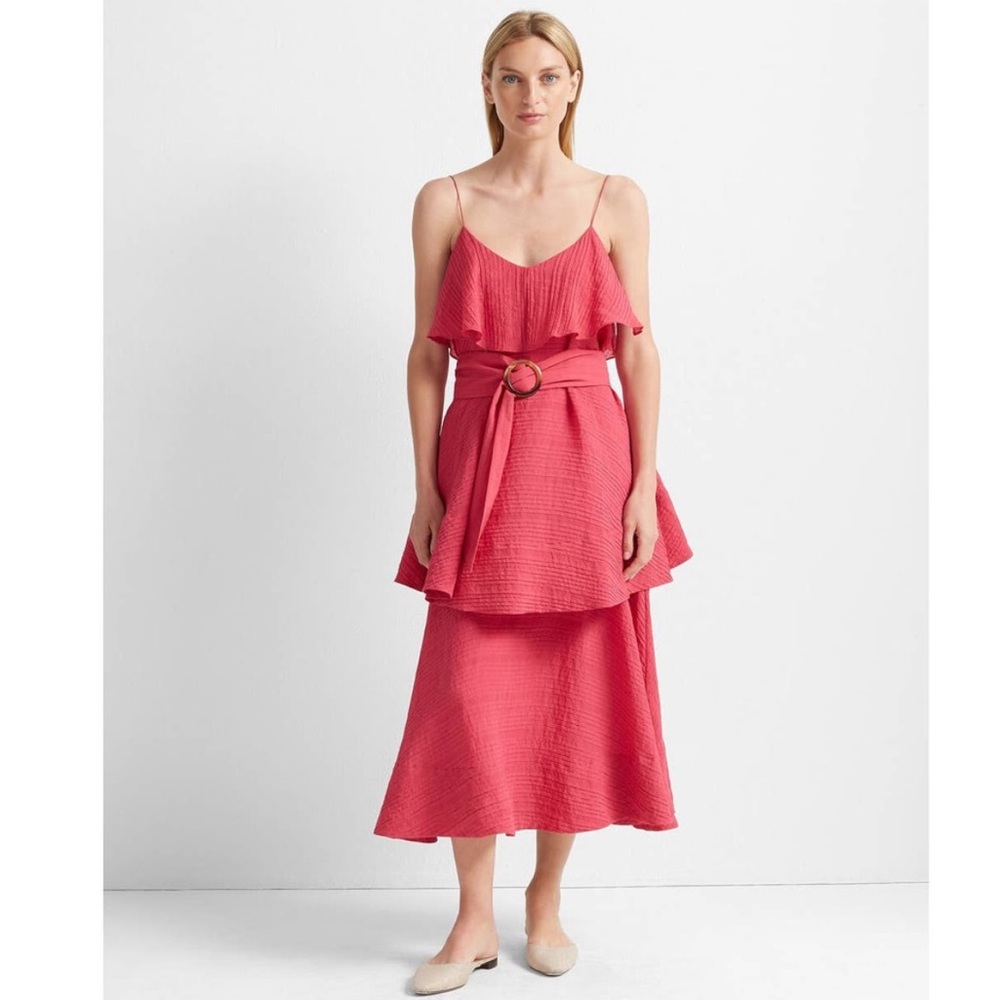 Club Monaco Tiered Belted Dress